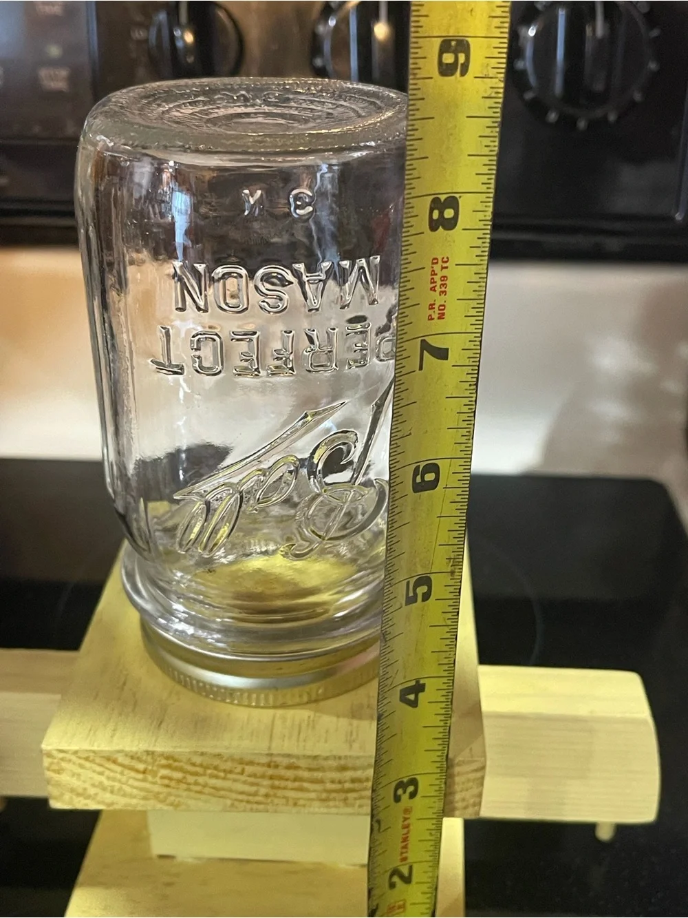 Handcrafted Wooden Candy Nut Dispenser Bill Brown Mason Jar Primitive